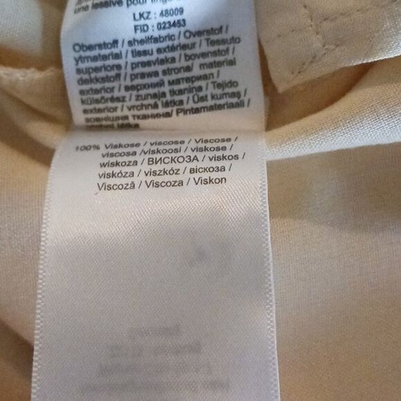 Lascana Blouse Peach Peasant Long Sleeve Tropical Womens Size 4 - Picture 7 of 8